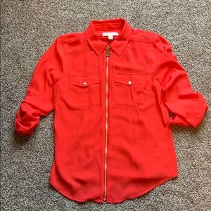 Michael Kors Zip Up Blouse